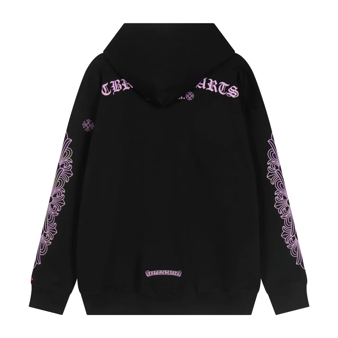 P290 ChromeHeart Chrome Heart Cherry Blossom Logo Embroidered Sweatshirt Ready in stock Focus on quality and compare at will Size: S M L XL Color: Black